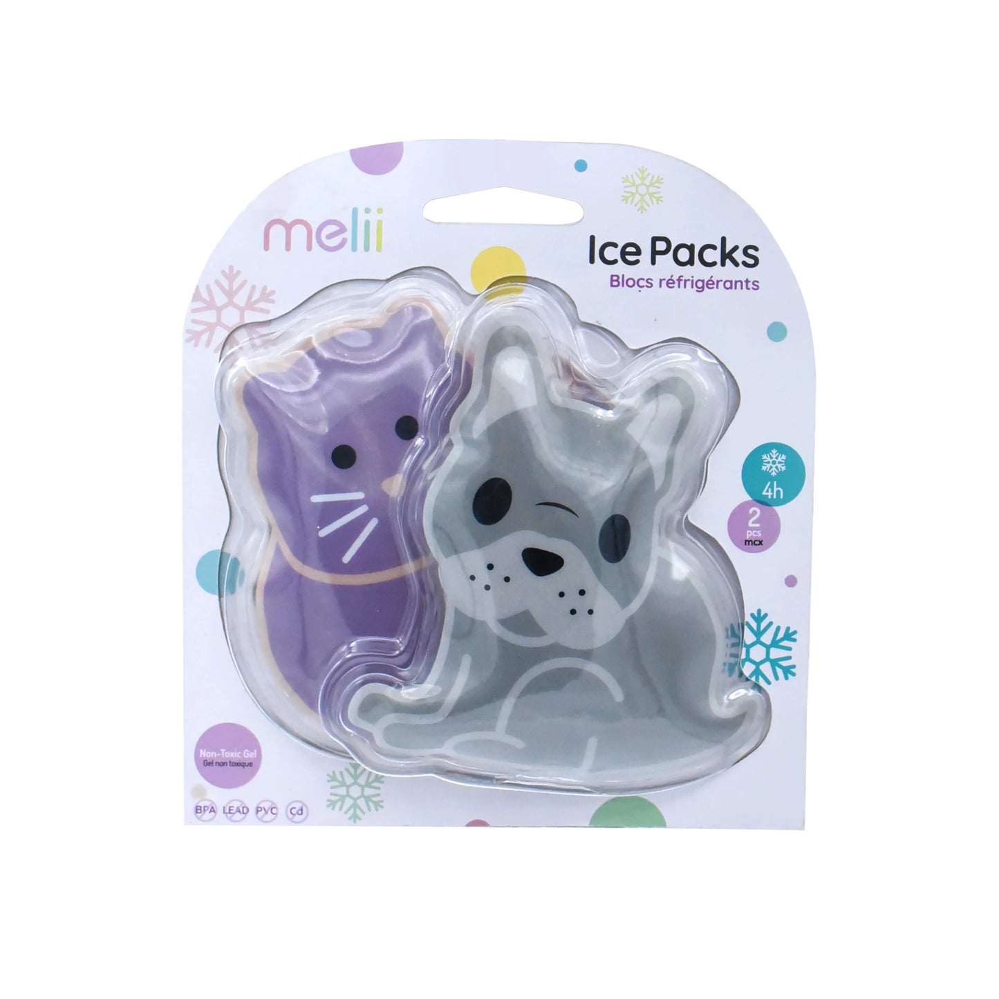 Pack de 2 Ice Packs - Bulldog y Gato