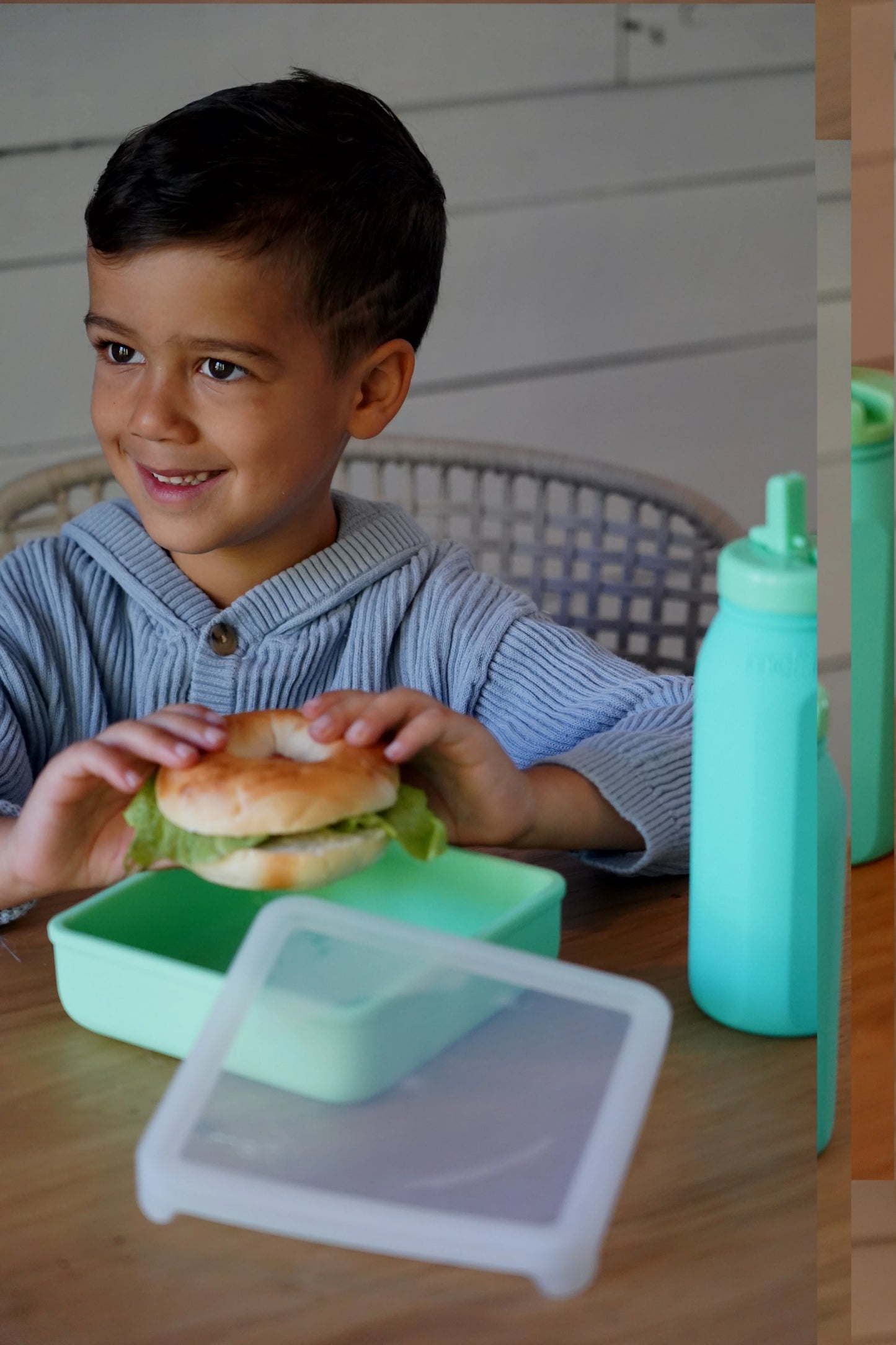 Contenedor de Sandwich de Silicona - Azul