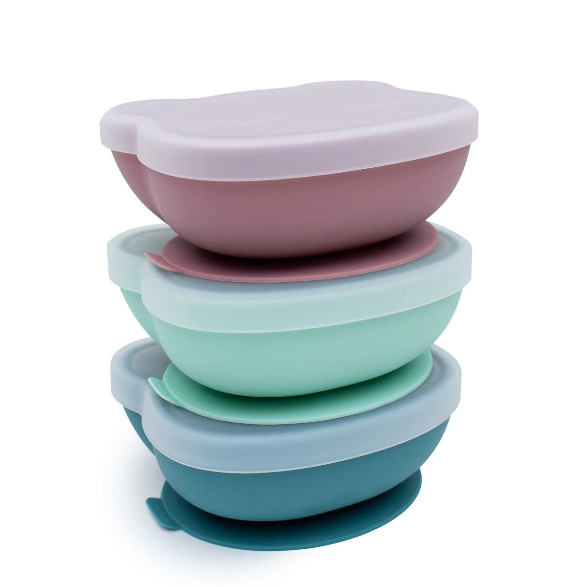 Bowl Oso con Ventosa y Tapa - Rosa Viejo