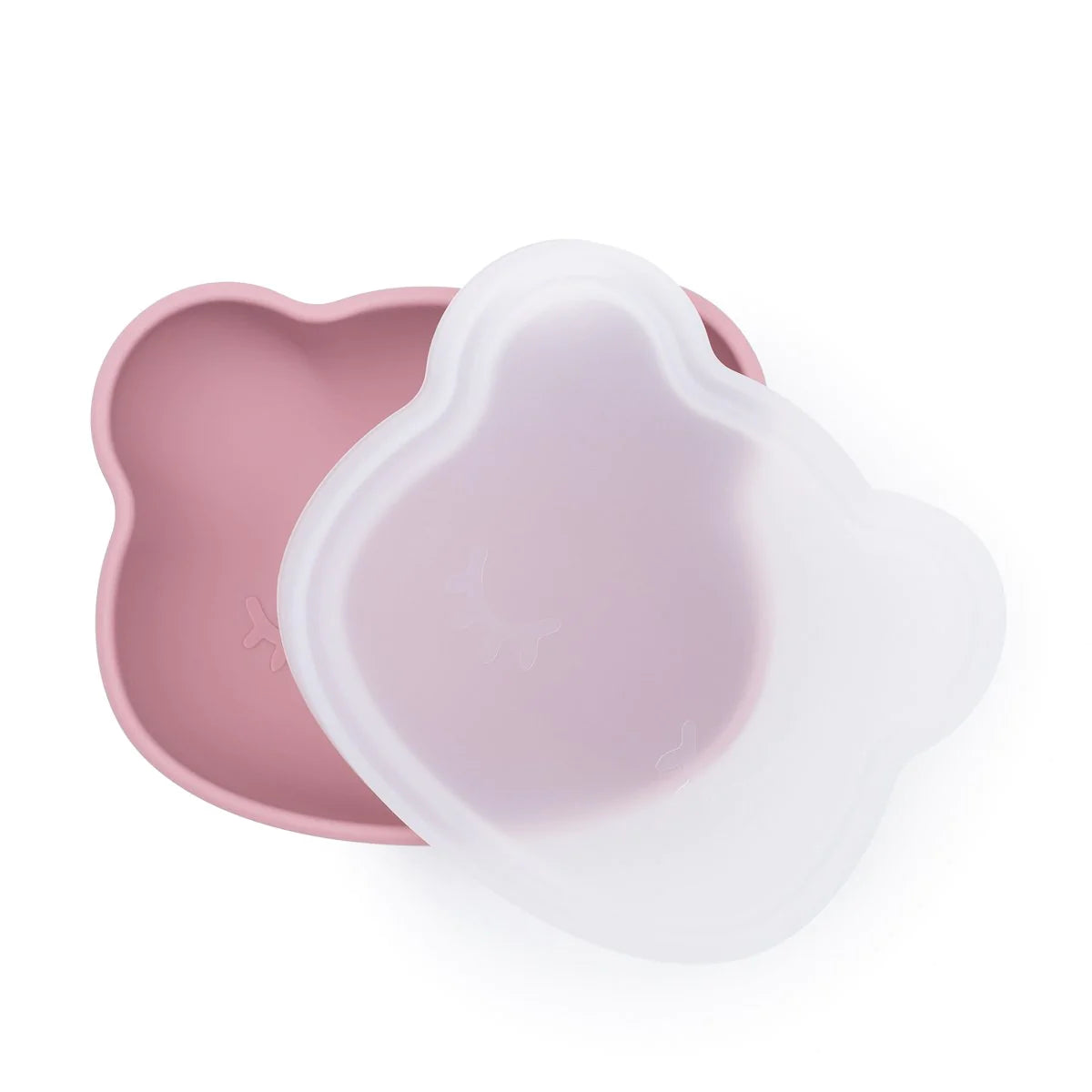 Bowl Oso con Ventosa y Tapa - Rosa Viejo