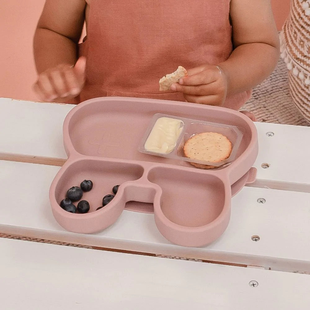 Plato con Ventosa - Conejo Rosa Viejo