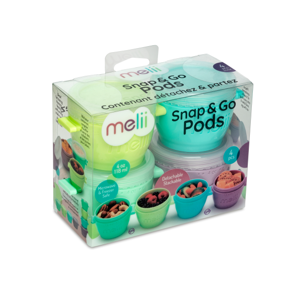 Pack 4 Contenedores Snap & Go 118 ml