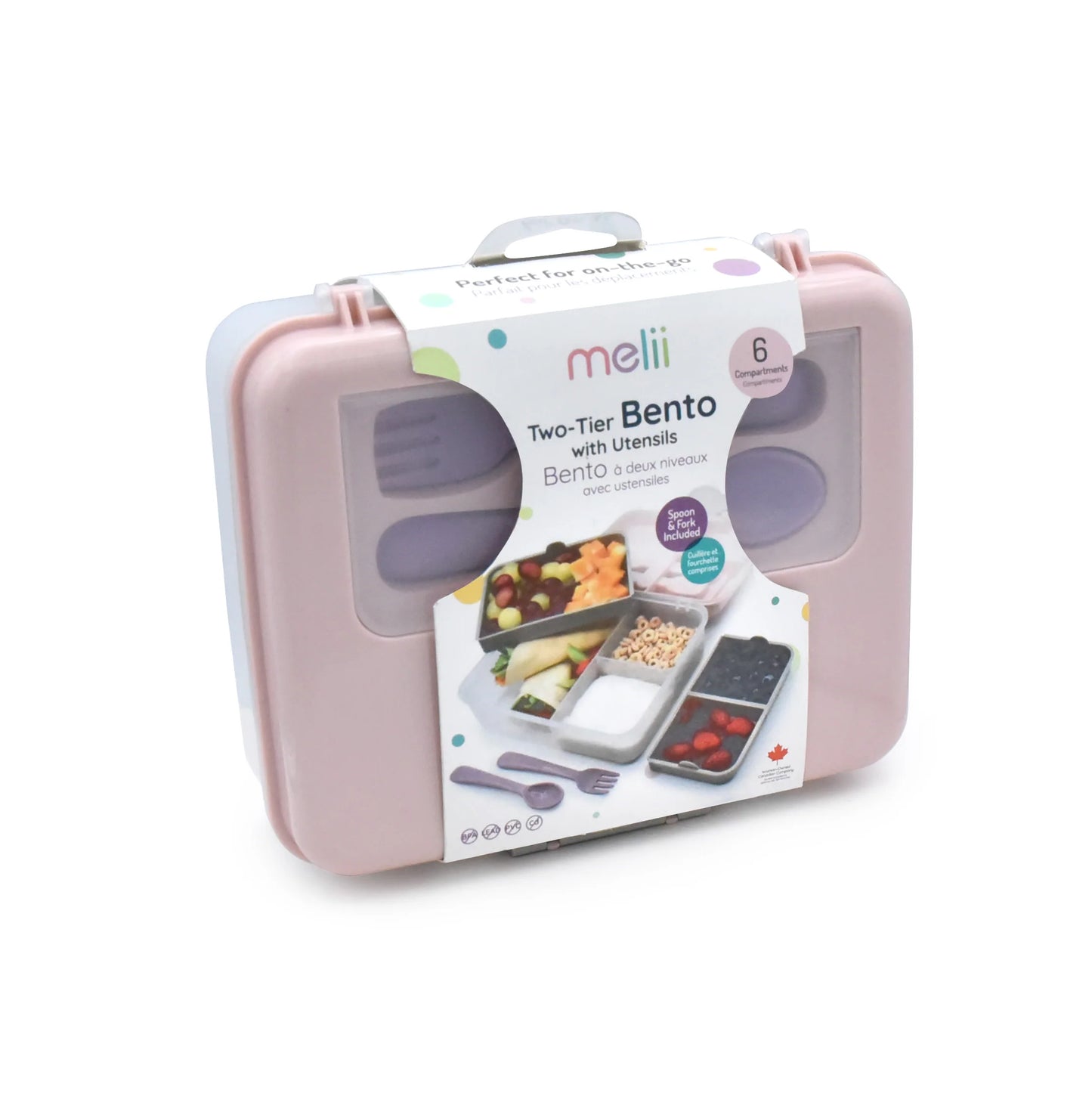 Lonchera Bento Box con Cubiertos - Rosada