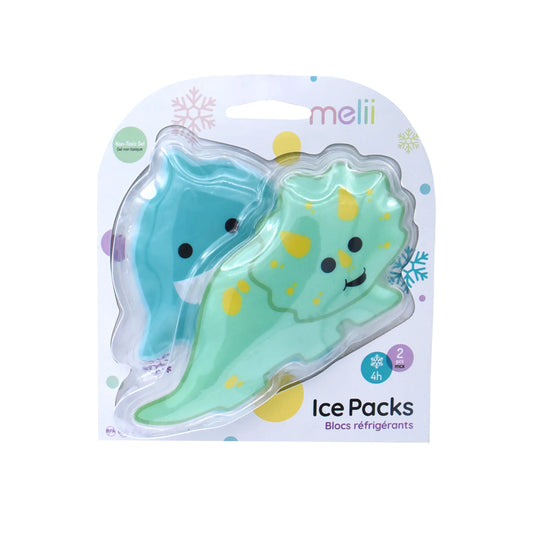 Pack de 2 Ice Packs - Dinosaurio y Tiburón